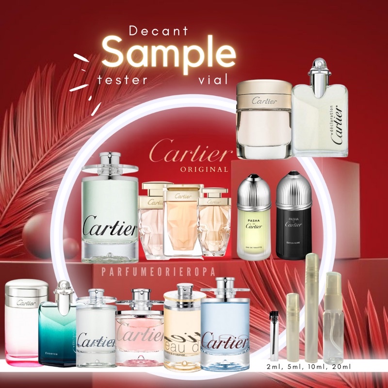 Jual Parfum Pria Wanita Cartier Ori Sample Decant Tester Vial Parfume