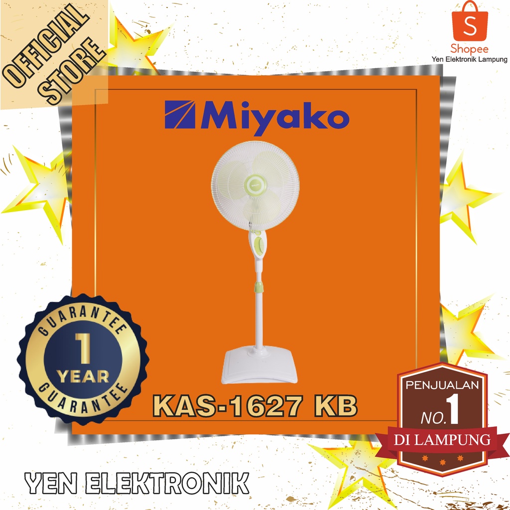 Jual Miyako KAS 1627 KB Kipas Angin Berdiri 16 Inch 2 In 1 Stand Fan