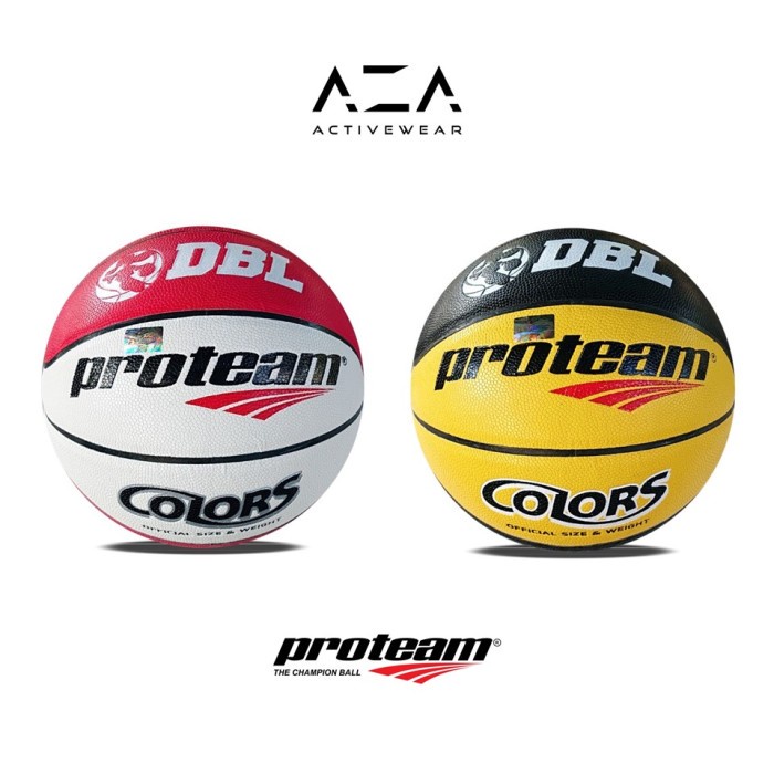 Jual AZA Bola Basket Proteam Colors Edition DBL Licensed Shopee