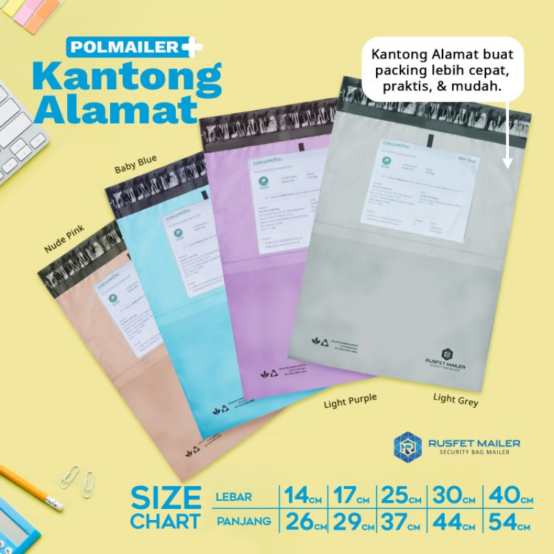 Jual Amplop Plastik Polimailer Polymailer Packing Online Light Grey