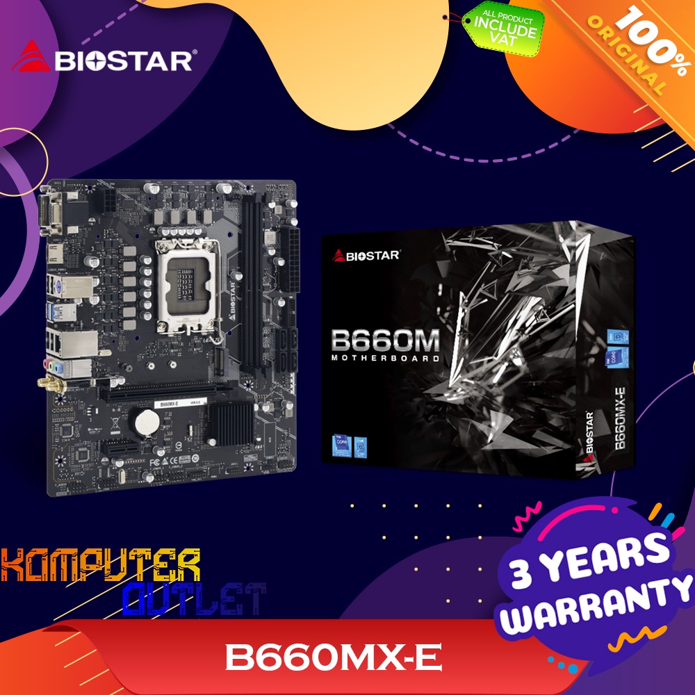 Jual Biostar B Mx E Motherboard Intel B Lga Ddr Pcie Gen