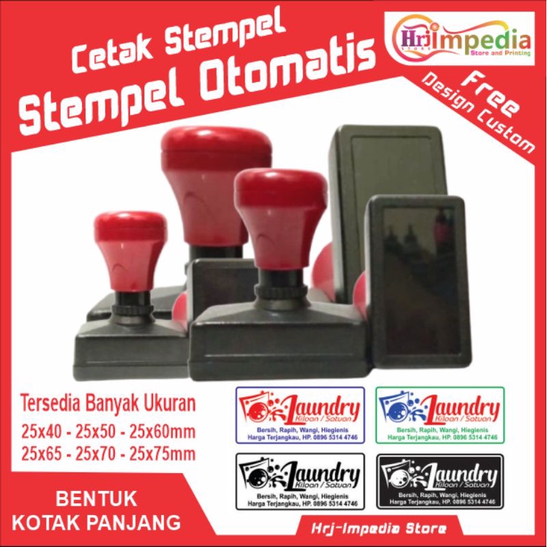 Jual Cetak Stempel Otomais Kotak Persegi Panjang Cetak Stempel