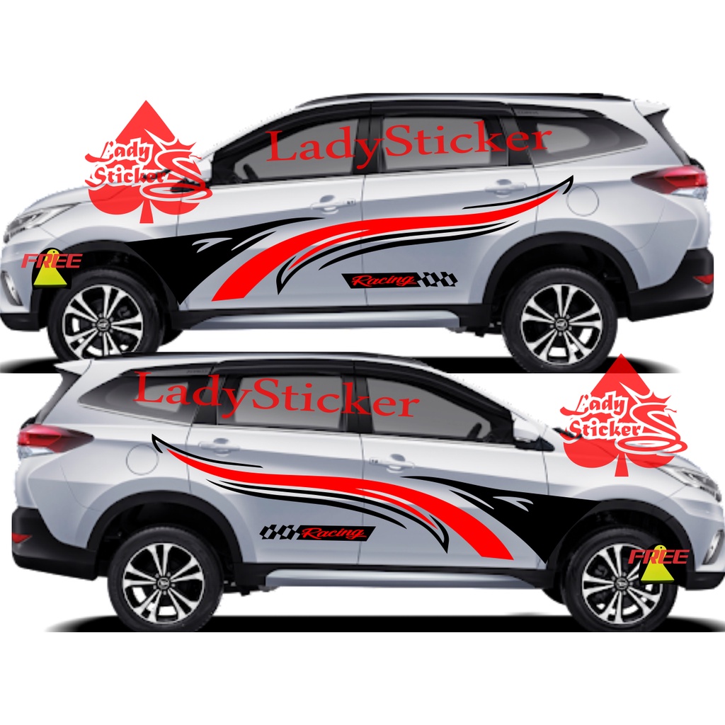 Jual Striping Sticker Mobil Terios Rush Xenia Sticker Body Mobil