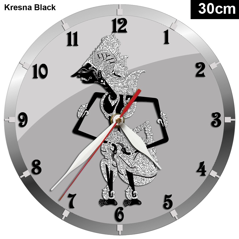 Jual Jam Dinding Wayang Kresna Black Cm Kerennnn Shopee Indonesia