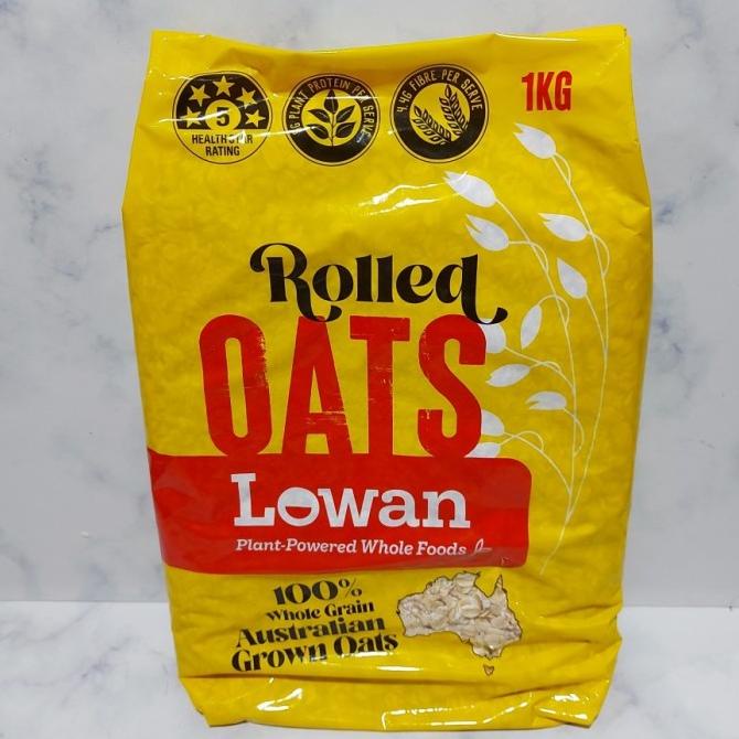 Jual Premium Lowan Roll Oats Gandum Wholegrain Rolled Oats Kg