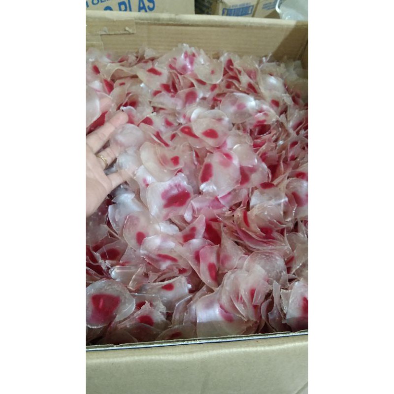 Jual KRUPUK MERAH PUTIH MENTAH 1KG KERUPUK MIE PECEL KERUPUK ASLI MEDAN