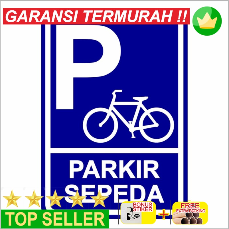 Jual Grosir Rambu Parkir Sepeda 35cm X 50cm Parkir Sepeda Plat