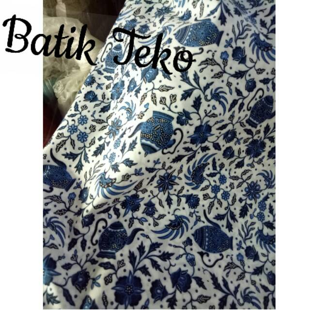 Jual BAHAN KAIN BATIK KATUN HANDPRINT MOTIF TEKO BATIK MOTIF TEKO