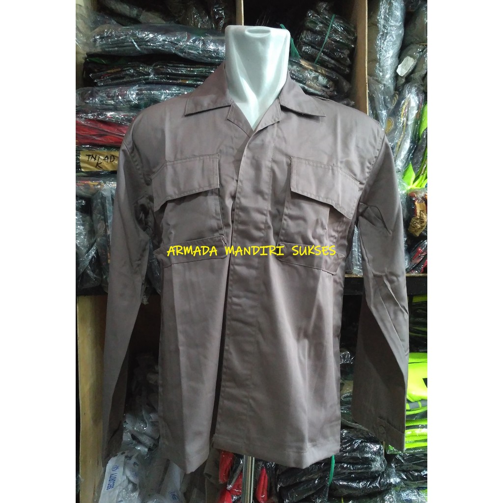 Jual Seragam PDL Satpam Coklat Seragam PDL Security Coklat Shopee