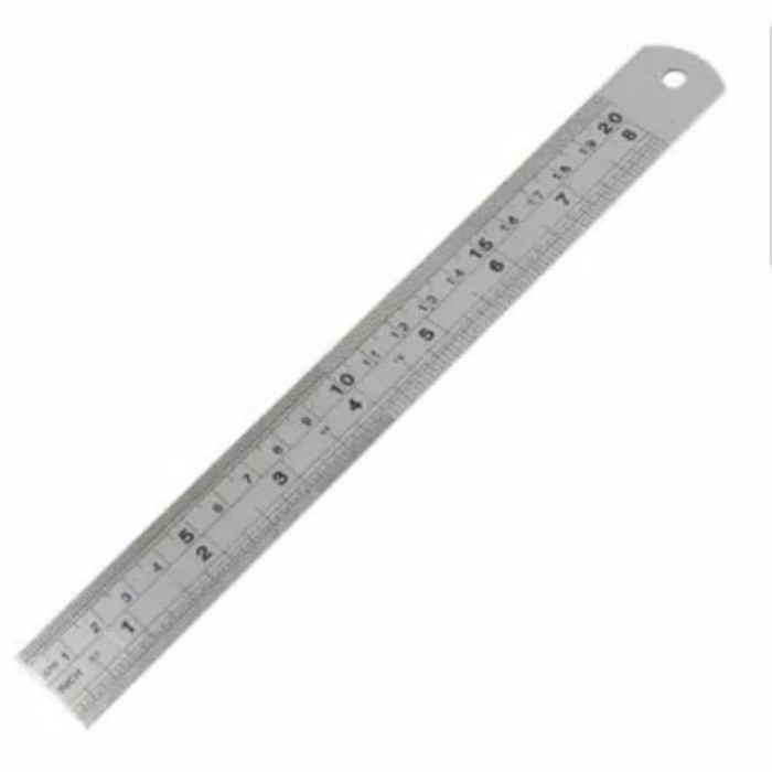 Jual Penggaris Besi Mistar Ruler Steel Cm M Meter Mtr Mm