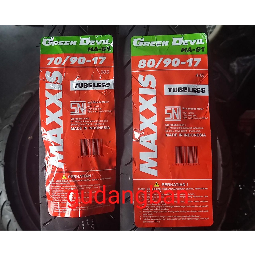 Jual PAKET 2 BAN RING 17 HOT PROMO MAXXIS GREEN DEVIL 70 90 80 90