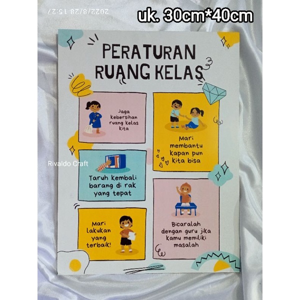 Jual Hiasan Kelas Peraturan Ruang Kelas Shopee Indonesia