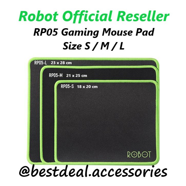 Jual Robot RP05 S M L Gaming MousePad Black Robot Mouse Pad Hitam