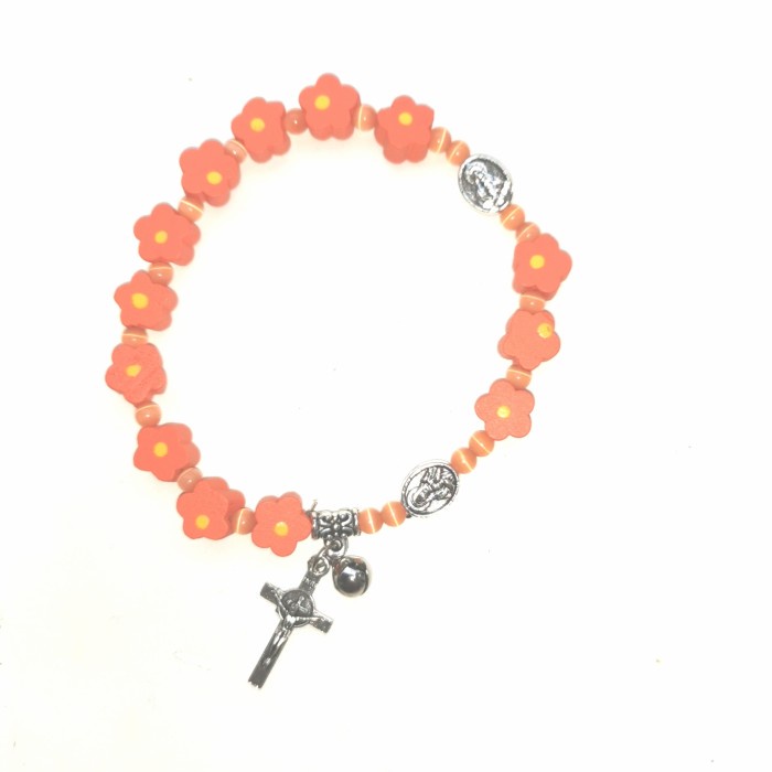 Jual All Saints Gelang Rosario Acrilic Orange Kayu Shopee Indonesia