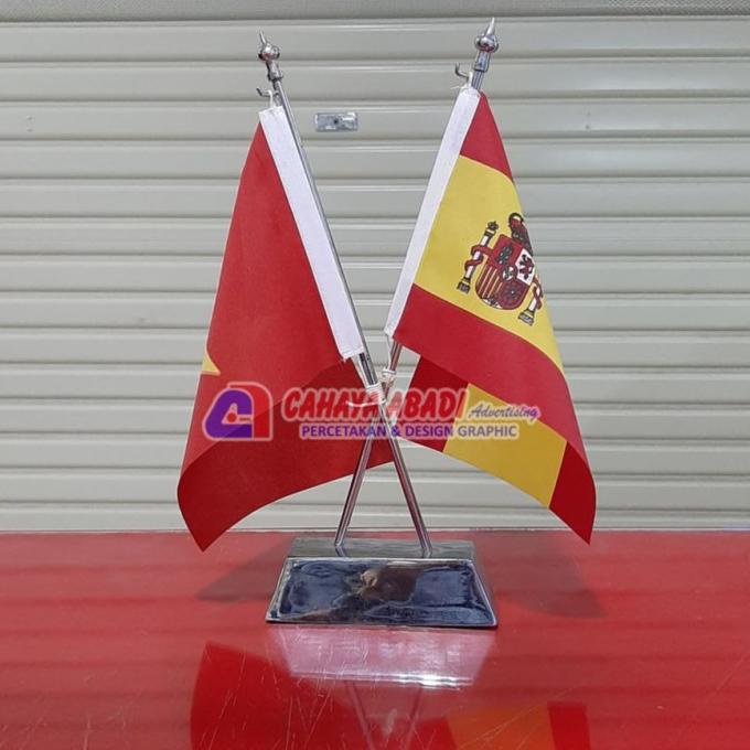 Jual Meja Bendera Negara Tiang Silang Stainless Hjtyj Shopee