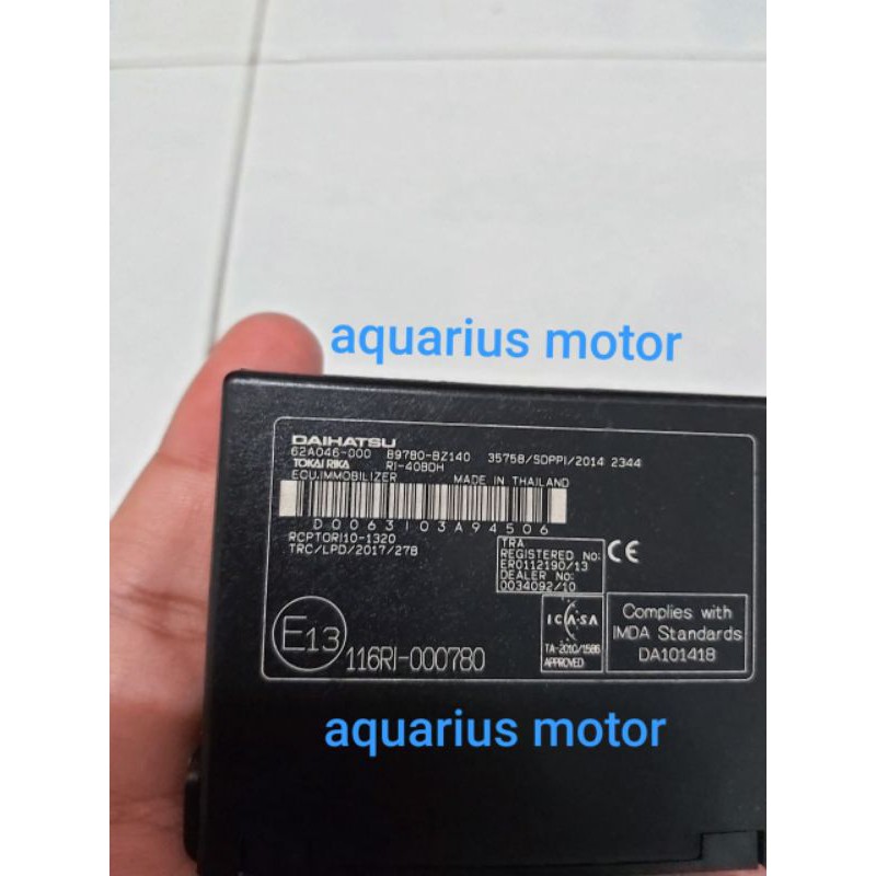 Jual Ecu Komputer Computer Immobilizer Grand New Avanza N Great New