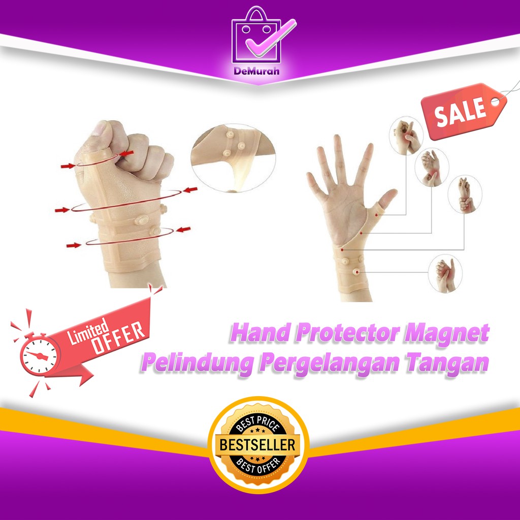 Jual Hand Protector Magnet Pelindung Pergelangan Tangan Silikon