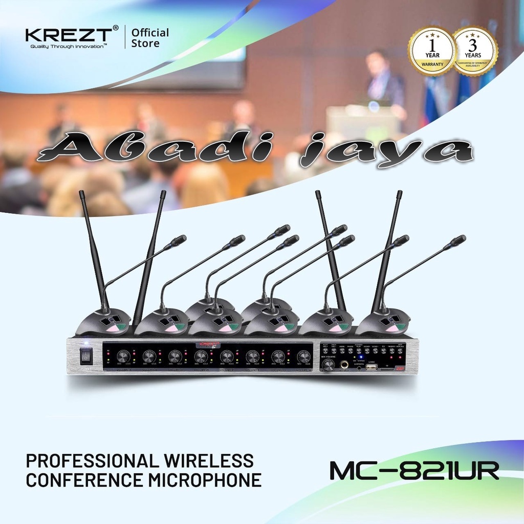 Jual Mic Wireless Conference System Krezt Mc 821ur MC 821U 8 Mic