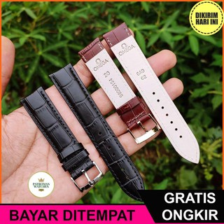 Jual BAYAR DITEMPAT OE5418 20MM OMEGA LEATHER STRAP WATCH BAND TALI