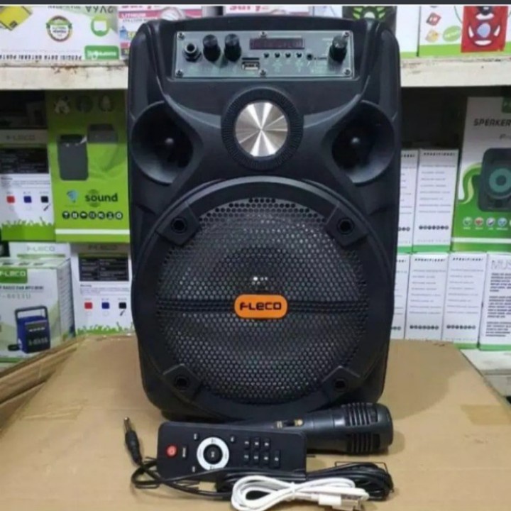 Jual Cod Speaker Bluetooth Portable Karaoke Fleco Inch Fl C D