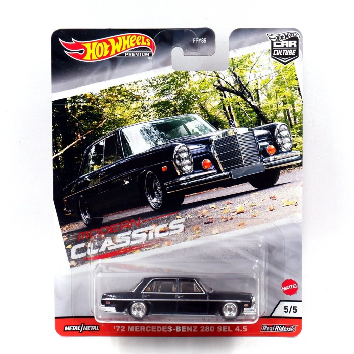 Jual Hot Wheels Modern Classics 72 Mercedes Benz 280 SEL 4 5 Hitam