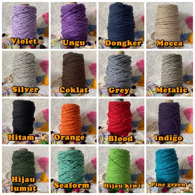 Jual Tali Katun Benang Macrame Murah Berat 500gr Part 2 Shopee