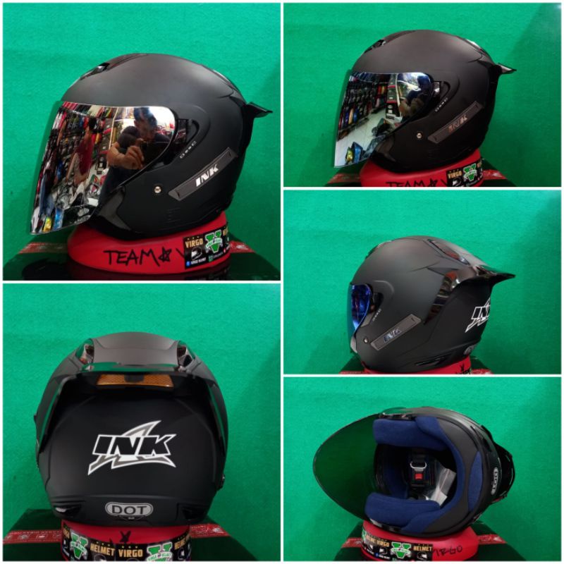 Jual Ink Metro Solid Black Matt Doft Paket Ganteng Visor Iridium