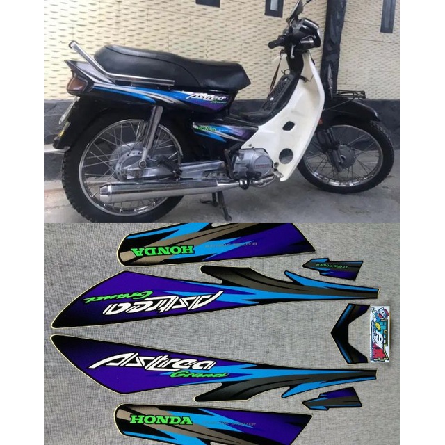 Jual Stiker Striping Lis Standar Ori Honda Astrea Grand Biru Tahun