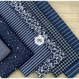 Jual Kain Katun Jepang Motif Fancy Navy Series Hrg Mtr Min Beli