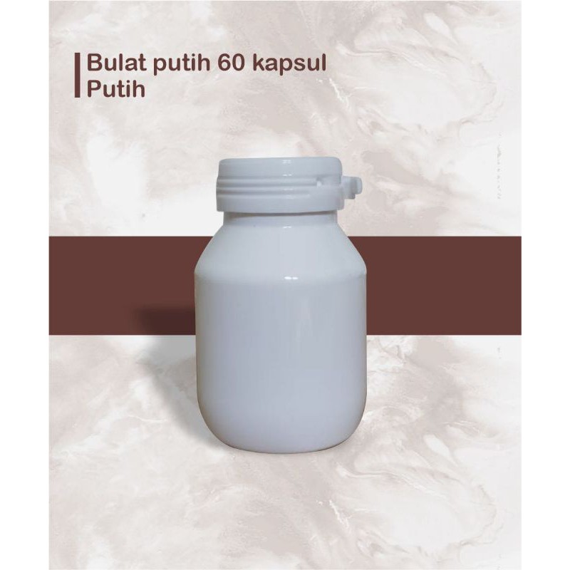 Jual Botol Bulat Besar 60 Kapsul Putih Shopee Indonesia