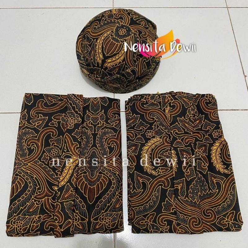 Jual Aneka Set Jarik Instan Blangkon Motif Lengkap Shopee Indonesia