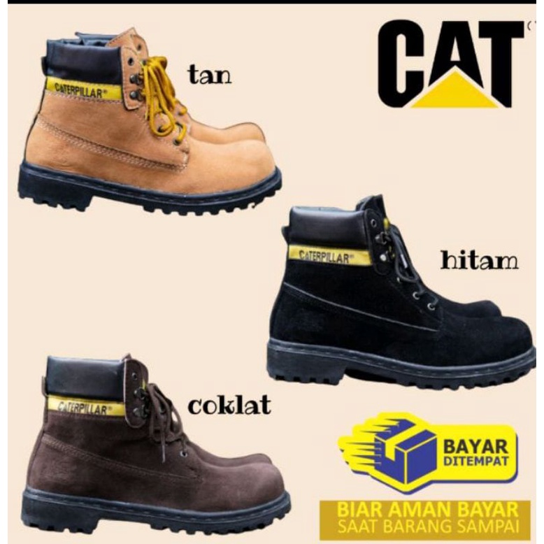 Jual Sepatu Safety Boots Caterpillar Ujung Besi Shopee Indonesia