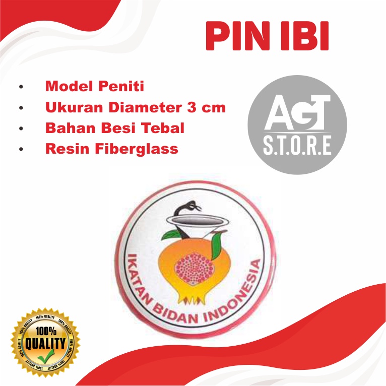 Jual Lencana Pin Ibi Ikatan Bidan Indonesia Ukuran Cm Shopee Indonesia