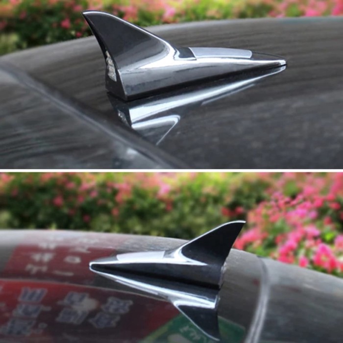 Jual Antena Mobil Shark Fin 8 Led Flash Solar Charge Car Antenna Sirip