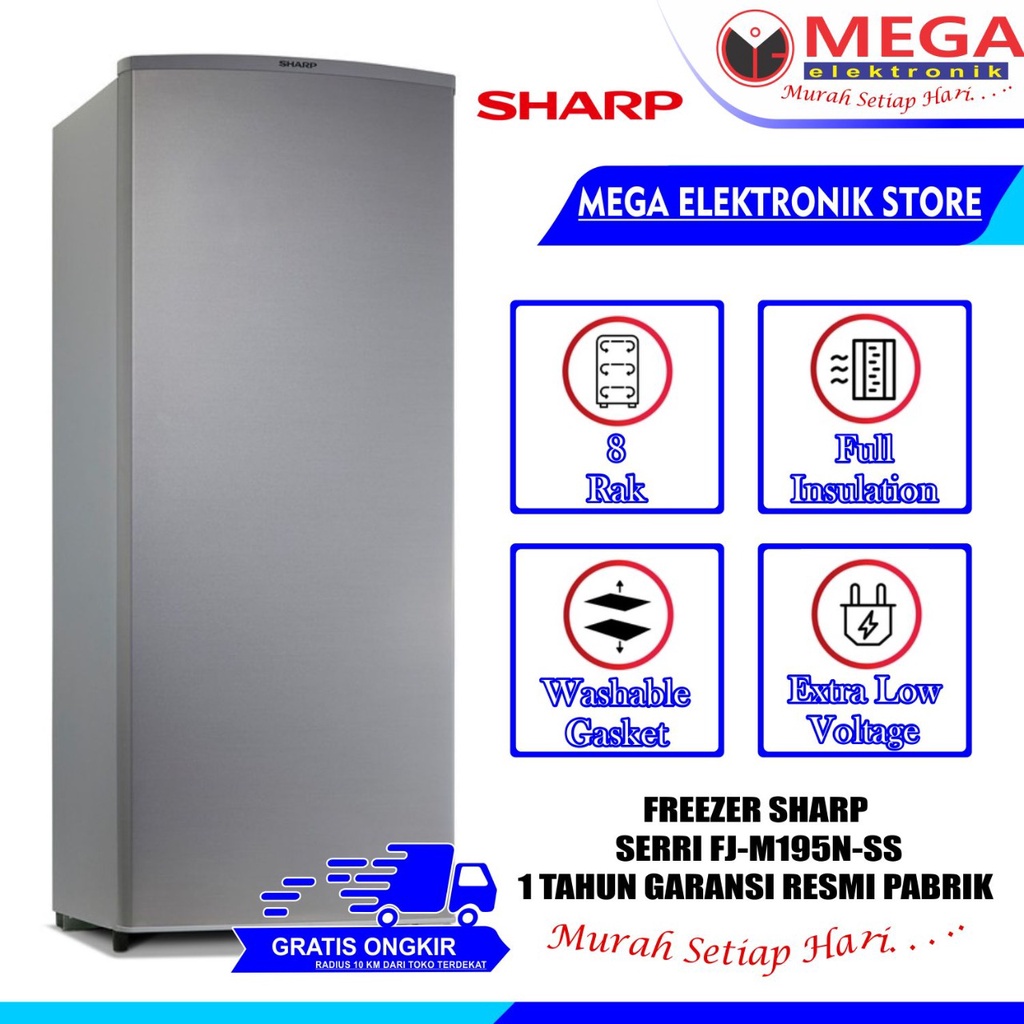 Jual Freezer Sharp Fj M N Ss Liter Shopee Indonesia