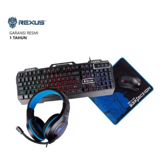 Jual Rexus Warfaction Vr Max Combo Gaming Keyboard Mouse Headset