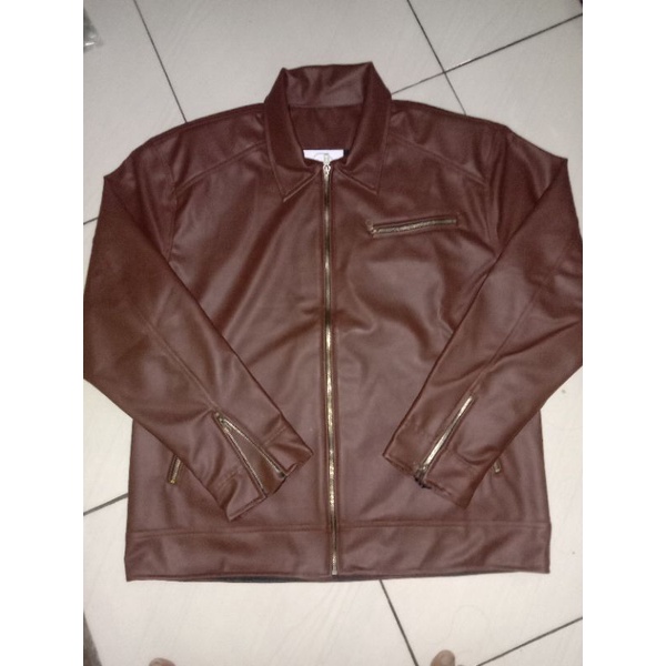 Jual Jaket Kulit Asli Pria Original Elegant Black Brownie Arl