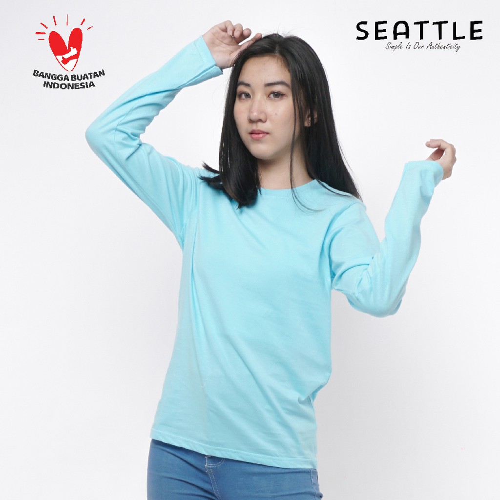 Jual Seattle Kaos Polos Lengan Panjang Long Sleeve Premium Soft Cotton