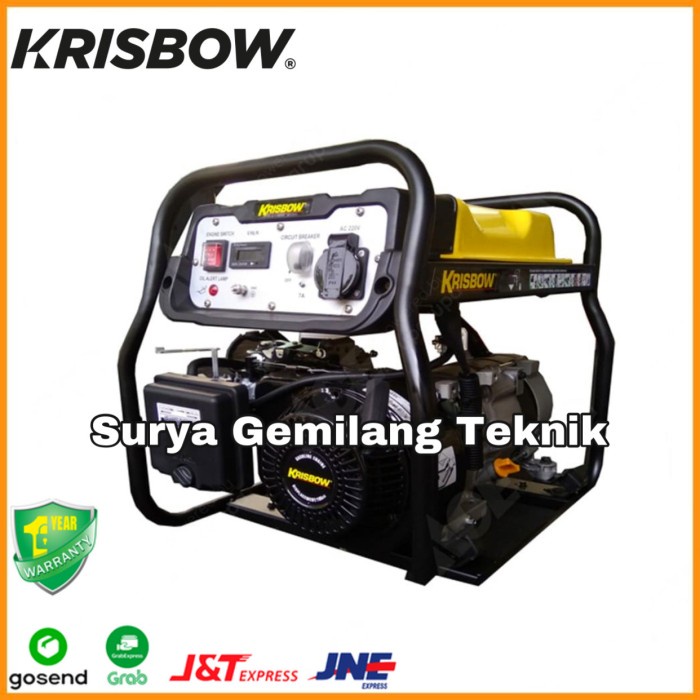 Jual Krisbow Genset Bensin 1500W Generator Gasoline Mesin Genset 1500