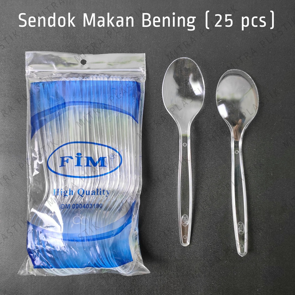 Jual Sendok Makan Plastik Bening Isi 25 Pcs Shopee Indonesia