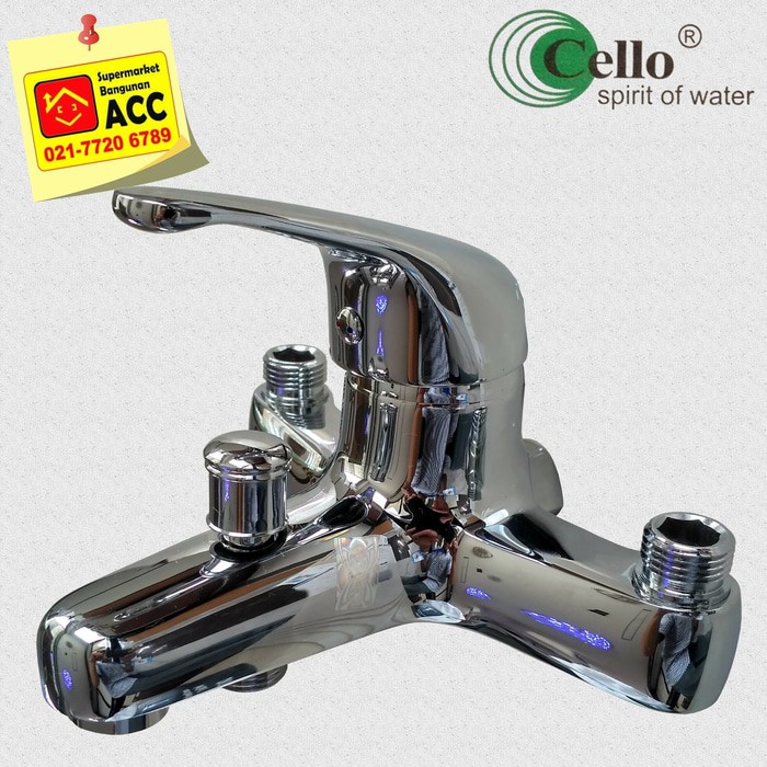 Jual Cello Cim Kran Shower Mixer Panas Dingin Instalasi Luar