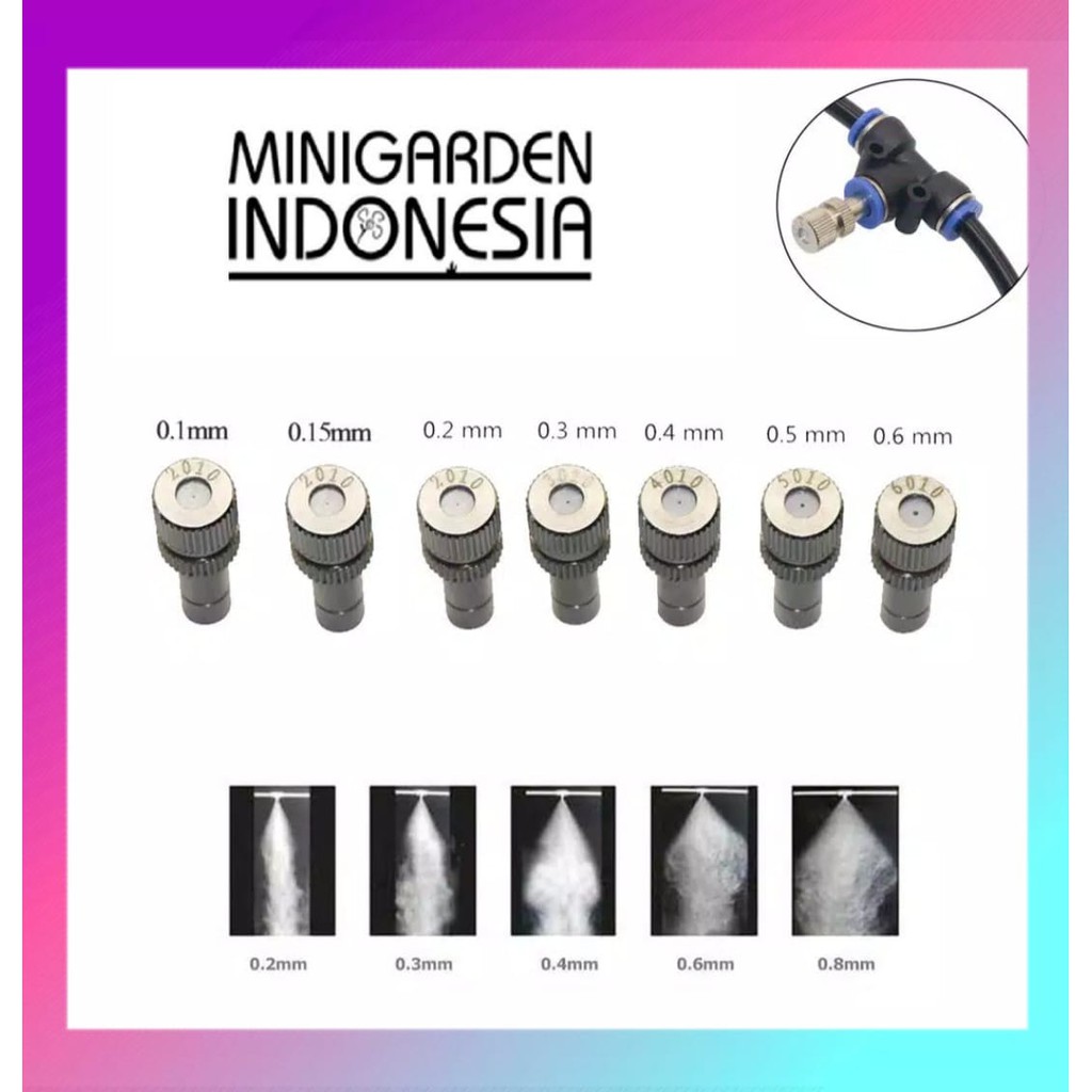 Jual MIST NOZZLE SLIP LOCK Anti Drip 0 2mm Head Misting Nosel Sprayer