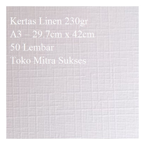 Jual A3 50 Lembar Kertas Linen 230 Gsm A3 Isi 50 Lembar Shopee Indonesia