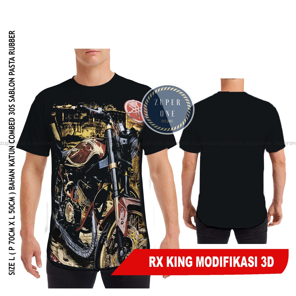 Jual KAOS RX KING MODIFIKASI 3D KAOS MOTOR KAOS RACING KAOS PRIA