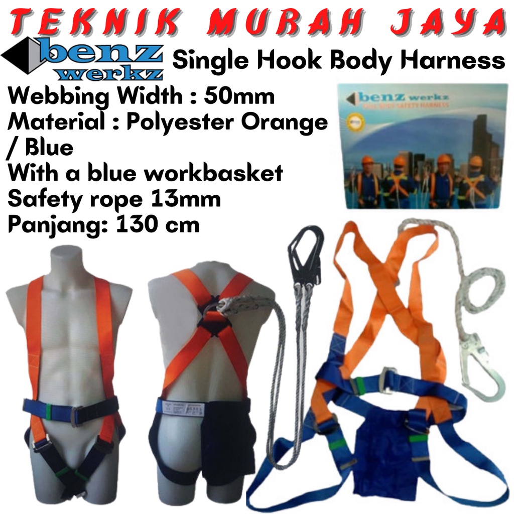 Jual Benz Safety Belt Sabuk Pengaman Full Body Harness Single