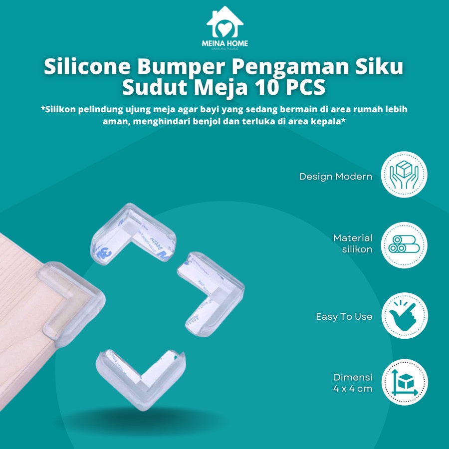 Jual COD PELINDUNG SIKU MEJA PENGAMAN SUDUT SIKU MEJA SILICON BUMPER