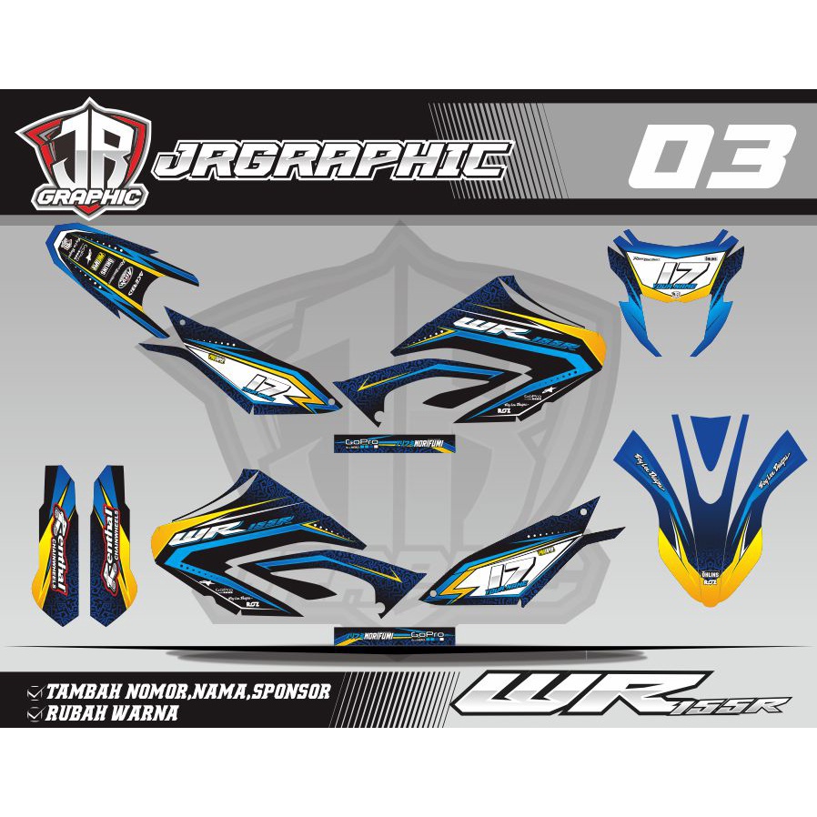 Jual Decal Wr Full Body Variasi Decal Wr Supermoto Stiker Dekal