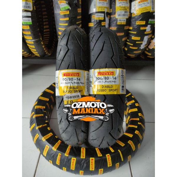 Jual Paket Ban Pirelli Diablo Rosso Sport 90 80 14 100 80 14 Paket