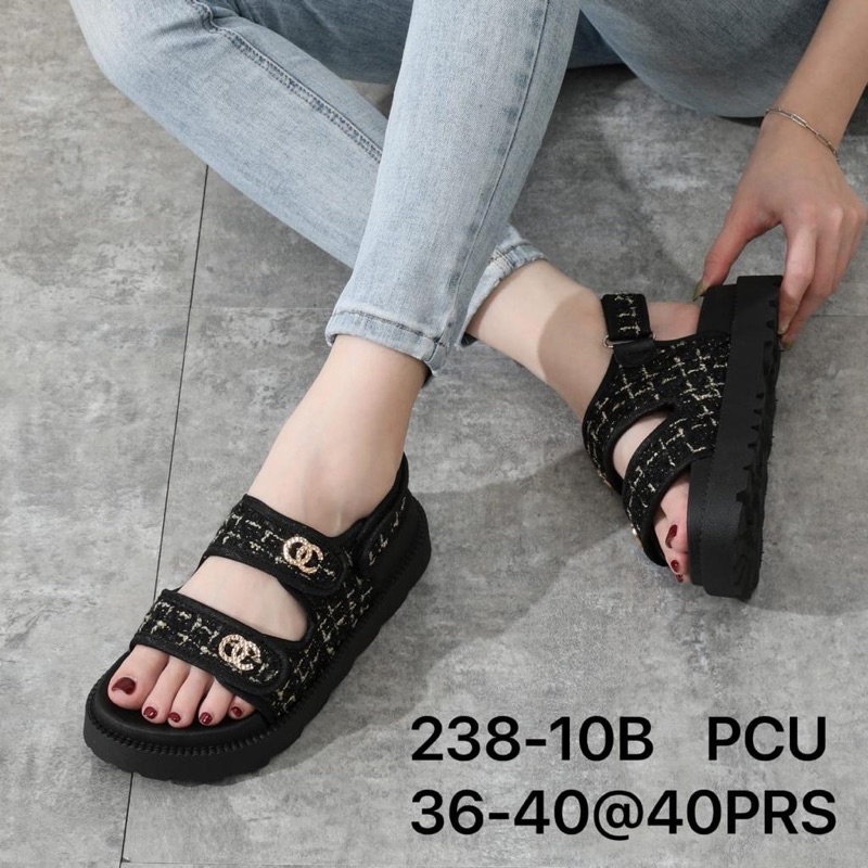 Jual SEPATU SANDAL WEDGES WANITA IMPORT 238 10 TALI BELAKANG Shopee