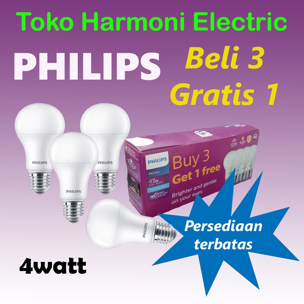 Jual Philips Multipack Mycare Led Bulb W K Putih Beli Gratis